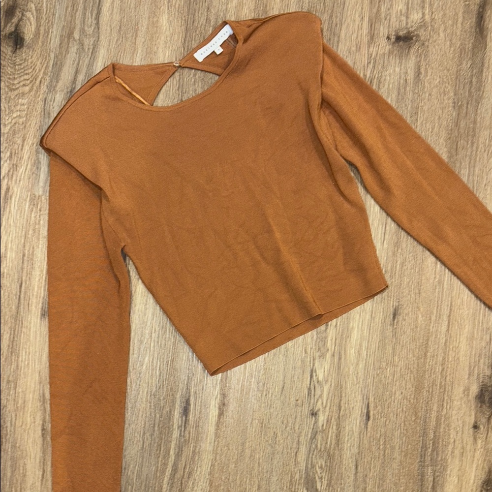 Endless Rose Brown Cut Out Bodysuit Sweater
